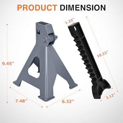 Nilight 2-Ton Jack Stands, 4,400 lb Capacity, Adjustable Height, 1 Pair - size: 2T