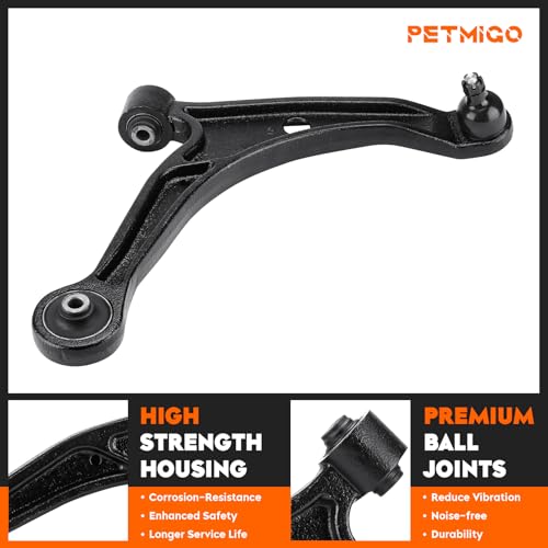 Front Lower Control Arms w/Ball Joints Replacement Suspension Kit for Acura MDX 2001-2006, for Honda Pilot 2003-2008, Left & Right, Driver & Passenger Side, K621349 K621350 (2PCS)