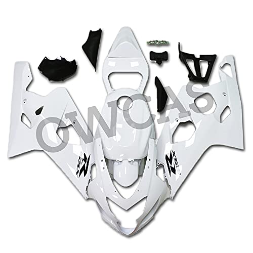 US Stock Motorcycle Injection Mold ABS Fairings Kit Fit for K4 2004 2005 GSXR 600 GSXR 750 Bodywork New Aftermarket Fairings Kit White