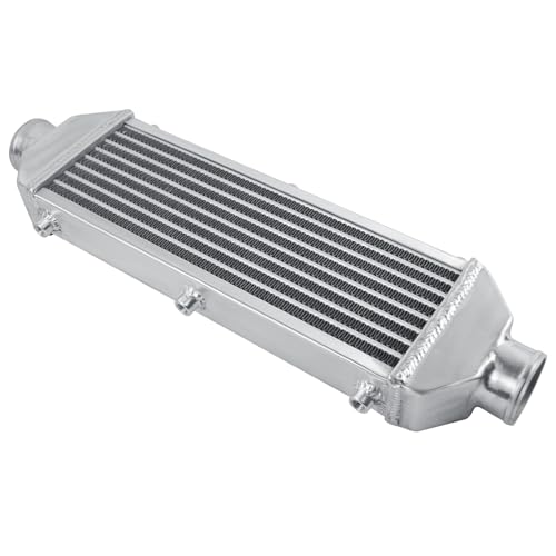 Universal Intercooler 24.5''x7.5''x2.8" Front Mount Intercooler 2.6'' Inlet and Outlet Aluminum Turbo Intercooler Direct Replacement for Any Turbo Charger system - size: 24.5''x7.5''x2.8" 2.6''
