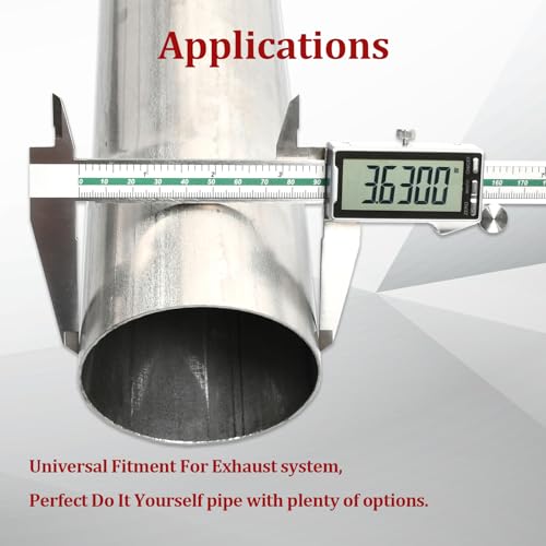 409 Steel 3.5'' Inch OD Straight Exhaust Pipe Mandrel Tubing Pipe - size: 3.5 Inch