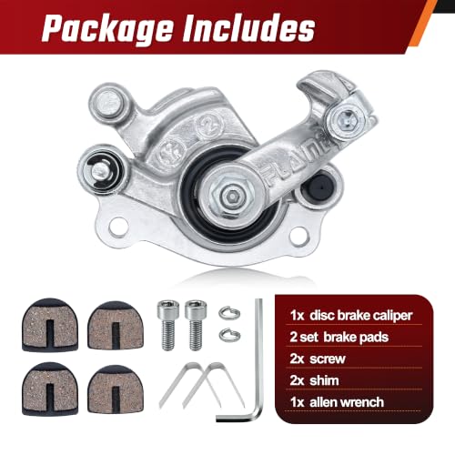 Front Rear Disc Brake Caliper Pads Assembly for Razor MX650 MX500 - color: Silver
