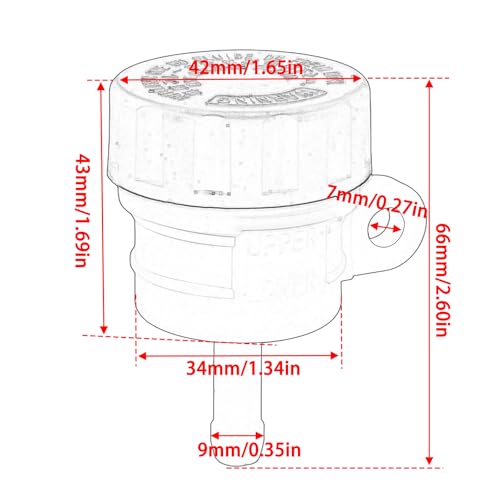 Universal Motorcycle Master Cylinder Fluid Oil Reservoir - size: Style 2