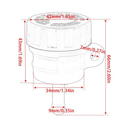 Universal Motorcycle Master Cylinder Fluid Oil Reservoir - size: Style 2