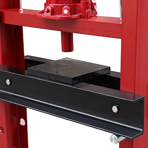 Big RED ATY20011R Torin Steel H-Frame Hydraulic Garage/Shop Floor Press with Stamping Plates, 20 Ton (40,000 lb) Capacity, Red - size: 20 Ton (40,000 lb)