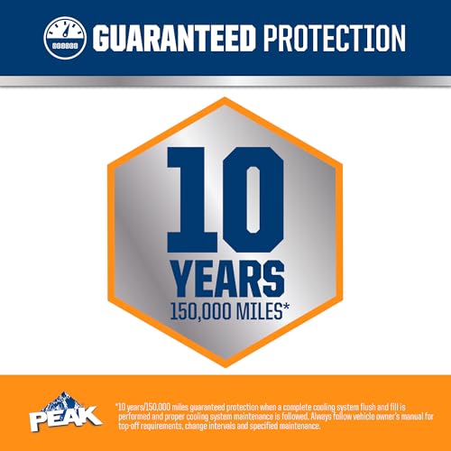 PEAK DEX-Cool® Antifreeze + Coolant, Premium Engine Coolant with Antifreeze, Car Antifreeze Coolant Mixture for GM Vehicles, 1 Gallon