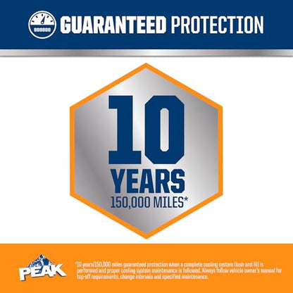 PEAK DEX-Cool® Antifreeze + Coolant, Premium Engine Coolant with Antifreeze, Car Antifreeze Coolant Mixture for GM Vehicles, 1 Gallon