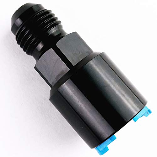 6AN to 5/16 Quick Connect Fuel Rail Line EFI Adapter Fitting LS LS1 LS3 Hose GM Quick-Disconnect Female Push-On Aluminum Black - color: Black+Blue, size: 6AN to 5/16