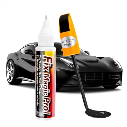 Touch Up Paint for Cars,Car Scratch Remover Pen for Car Paint Scratch Repair with 2-in-1 for Repairing Different Scratches Quickly,Car Accessories Touch Up Paint Pen for Cars (Black) - color: Black