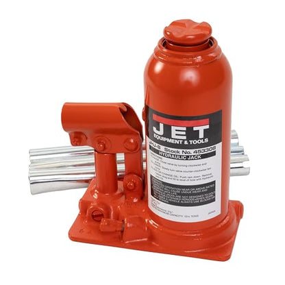 Jet 8-Ton Hydraulic Bottle Jack w/Handle (JHJ-8) - size: 8 Ton