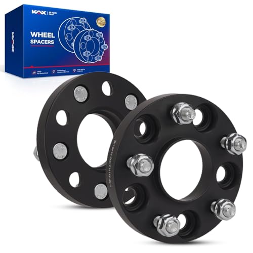 KAX 5x4.5 Hub-Centric Wheel Spacers 0.75 inch for Nissan Rogue - color: Black, size: 5x4.5" -66.1mm -M12x1.25 -0.75" thick