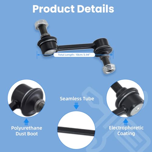 2Pcs K750279 Rear Stabilizer Sway Bar Link Compatible With Kia 2007-2012 Santa Fe, 2007-2012 Veracruz, 2011-2013 Sorento, Compatible With Hyundai 2009-2011 Borrego - size: K750279 X2