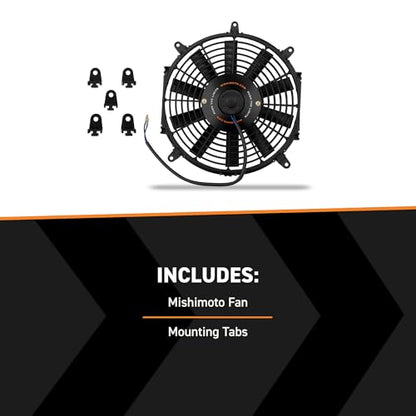 Mishimoto MMFAN-12 Slim Electric Radiator Fan, 12" Universal Fit, 12.25 Volts, Black