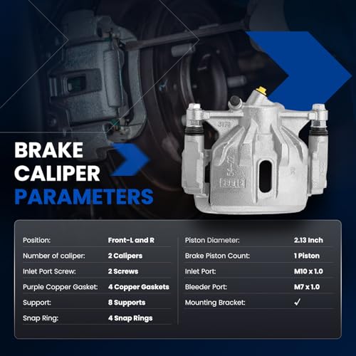 Front Brake Caliper Assembly for Geo Prizm 1993-1997 1.6L L4 - size: Front [19-B1591 & 19-B1590]