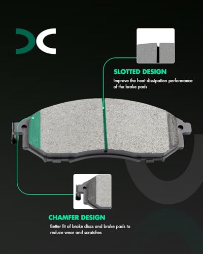 SCITOO Front 12.6" Rear 12.13" Brake Pads and Rotors Kits Brakes Kits - size: 31375+D888 & 31348+D905 [4+8PCS]