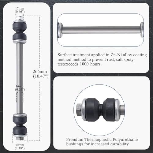 X4XZ K7275 Zinc-Nickel Alloy Front Stabilizer Sway Bar End Link 2L2Z5K483BA - size: K7275