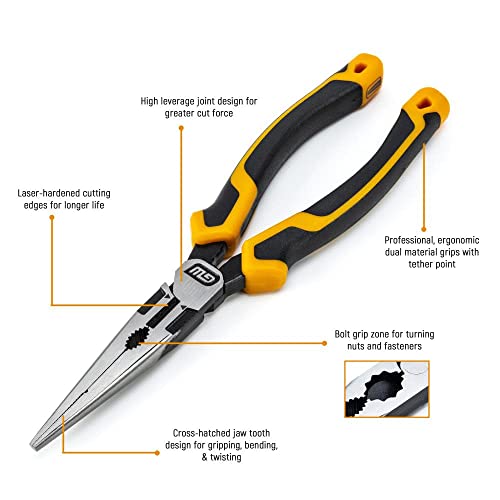 GEARWRENCH 6 Pc. Pitbull Dual Material Mixed Plier Set - 82204C - size: 6 Piece, style: Mixed Set