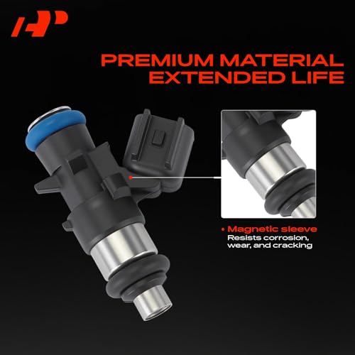 A-Premium 4 Holes Set of 6 Fuel Injectors Compatible with Jeep