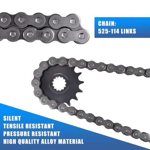 Chain and Sprocket Kit Carbon Steel for Yamaha YZF R6 2006-2024