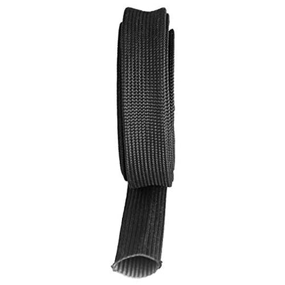 Heat Hose Fiberglass Wrap Shield Sleeve- 1/2" ID x 10'Black Adjustable Hose Heat Shield Spark Plug Wire fuel line Roll For Car Wire Loom cable Brake Line Cable - size: 1/2" ID x 10'