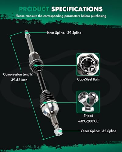 SCITOO Front CV Axle Drive Shaft Assembly Fit For INFINITI QX50 2.0L 2019 Front Right Passenger Side NCV39073 FWD