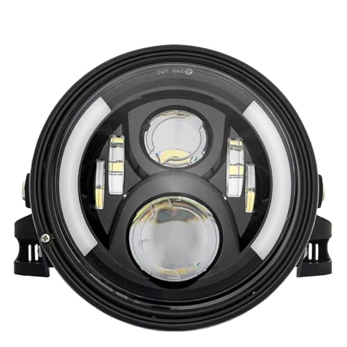 SKTYANTS 7" 7 Inch Round LED Motorcycle Headlight assembly with 7 Inch Housing Bucket DRL Turn Signal Lights for Motorcycle Headlights