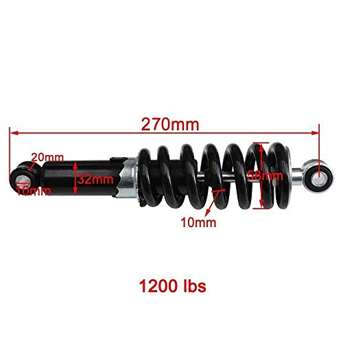 TDPRO 270mm 10.6'' Rear Shock Absorber Sensa Trac for Dirt Pit bikes ATV Load Suspension 1200lbs (270mm 10.6'') - size: 270mm 10.6''