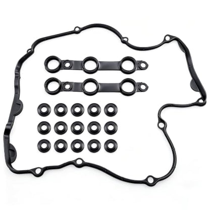 HiSport 11121726537 Valve Cover Gasket Set for 2.5L 2.8L 3.0L - color: SKVS50631R