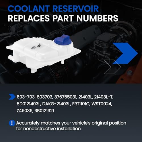 603-703 Coolant Tank for Audi A4/A6/VW Passat - color: White, size: 603-703