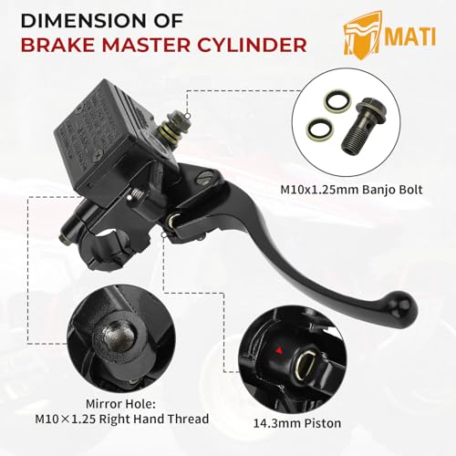 M MATI Front Brake Master Cylinder for Honda ATV TRX300 FW TRX350 TRX400 FA/FGA/FW TRX450 TRX650 45510-HC5-305