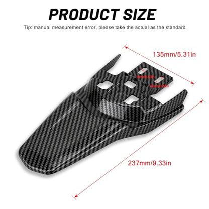 XINGWU Rear Fender for Surron Light Bee X/S Segway X160/X260 Dirt Bike Front Fender Motorcycle Fender Modified Mudguard Protector for Eikes Carbon Fiber Style - size: Rear Fender, style: Carbon Fiber Style