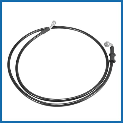 Universal 140cm 55.12" Motorcycle Brake Clutch Oil Hose Line Pipe Hydraulic Reinforced Stainless Steel Braided Black Item Replacement