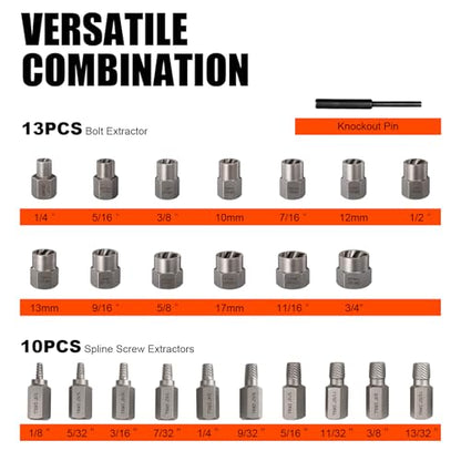 42Pcs Bolt Extractor Kit,Left Hand Drill Bit,Easy Out Screw Bolt Extractor - size: 42pc