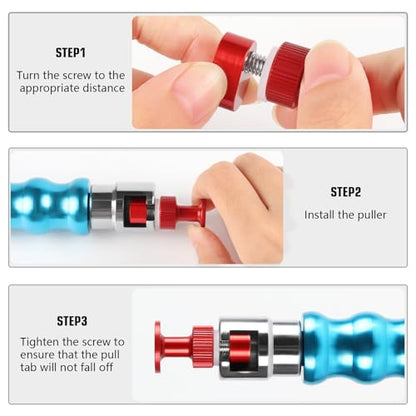 LadyRosian Paintless Dent Repair Tool Adjustable Aluminum Puller Tabs 4Pcs Lockable Puller Tab
