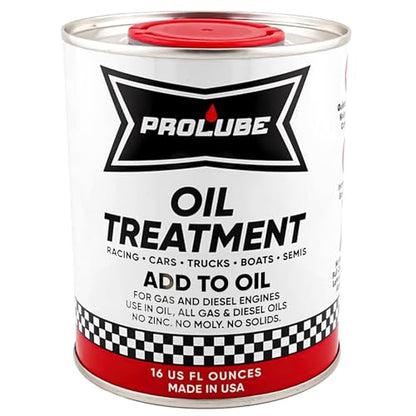 Prolube Oil Treatment - Engine Oil Additive for Gas & Diesel Engines - Reduces Wear, Noise, Vibration - Boosts Fuel Economy & Horsepower - Works on Transmissions & Differentials (16oz) - size: 16 fl oz