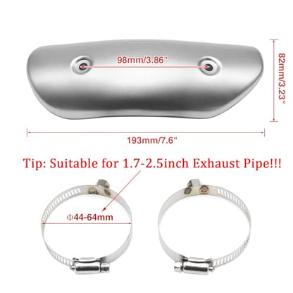 Exhaust Heat Shield Muffler Pipe Heat Cover Protector Guard Imitation Carbon Fiber Stainless Steel (A) - size: A