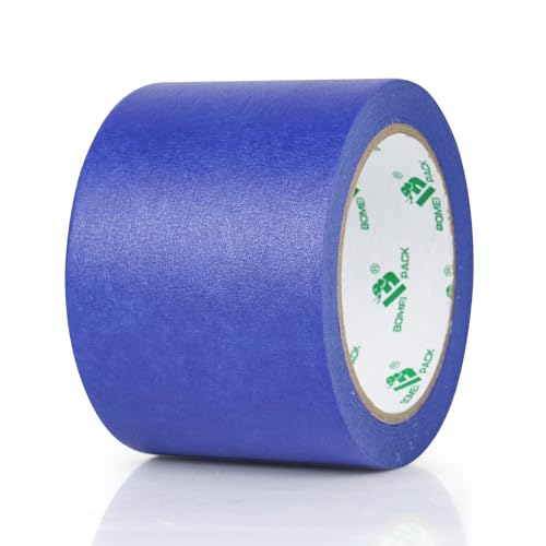 BOMEI PACK Wide Blue Painters Tape 3 Inches x 30 Yards, 3D Tape, 3D Printing Tape for Laser Cutting, 21-Day Clean Removal Wide Masking Tape - color: Blue