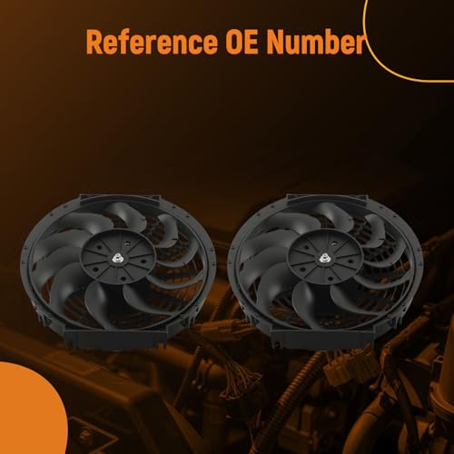 maXpeedingrods 2X 12 inch Universal Slim Fan Push Pull Electric Radiator Cooling 12V Mount Kit - size: 12 inch
