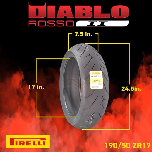 Pirelli Diablo Rosso II Motorcycle Tire Set 120/70 ZR17 & 190/50 ZR17 - size: 120/70ZR17; 190/50ZR17
