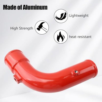 Cold Side Intercooler Pipe Kit for 2017-2024 Ford 6.7L - color: Red