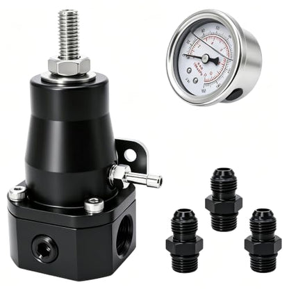 Adjustable EFI Fuel Pressure Regulator Kit 14-36PSI - style: 30-70 PSI