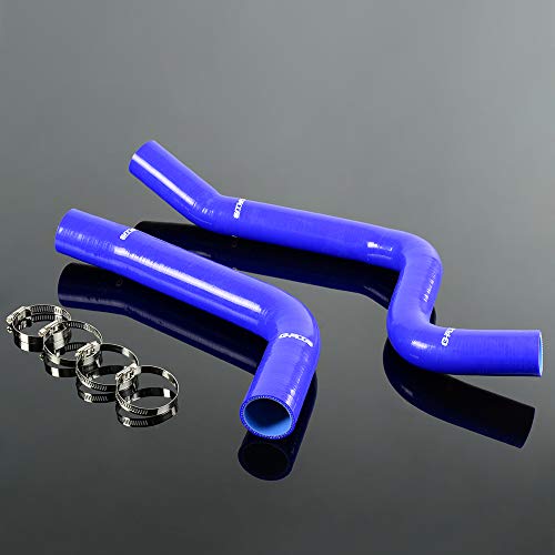 PIT66 Silicone Radiator Hose Kit Fit Chevy Camaro/Firebird 1967-1969 - color: Blue