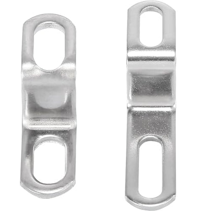 2 Pack Motorcycle Exhaust Muffler Pipe Bracket Hanger Mount Connector Z Support Stand Joint for Motorbike Silencer Exhaust Pipes Mounting Clamp Fasten Clip Round Band (Long + Short)