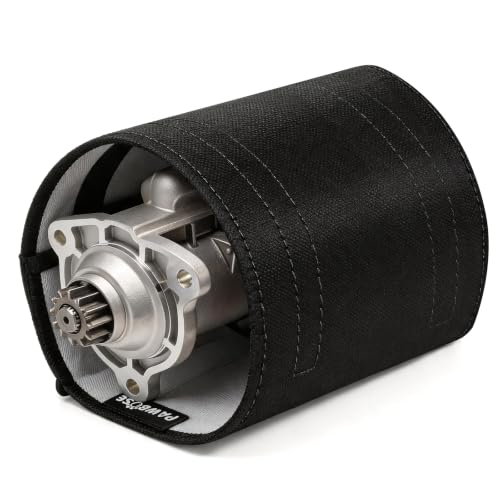 PAWBOSE Universal Starter heat shield 7"x 24" in Wrap Self Attaching Aluminum and fiberglasss heat shielding