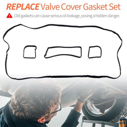 HiSport VS50639R1 Valve Cover Gasket Set for 2.0L 2.3L 2.5L - color: VS50639R1