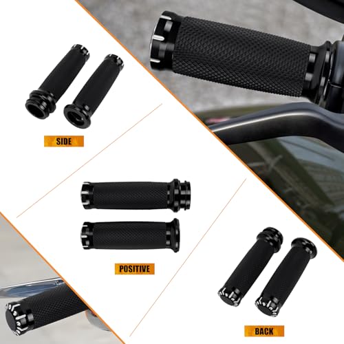 Electronic Throttle 1" Handlebar Grips for 25mm Handle Bars Universal Fit for Harley Softail Deluxe Breakout Low Rider Street Glide Road King Electra Glide Trike 2008-2025