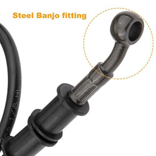 Motorcycle Brake Hydraulic Line, 60cm/23.6inch Braided Clutch Oil Pipe - size: 60cm
