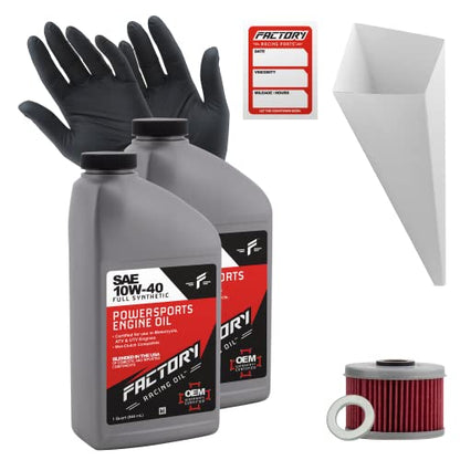 Factory Racing Parts Oil Change Kit compatible with Honda Motorcycles