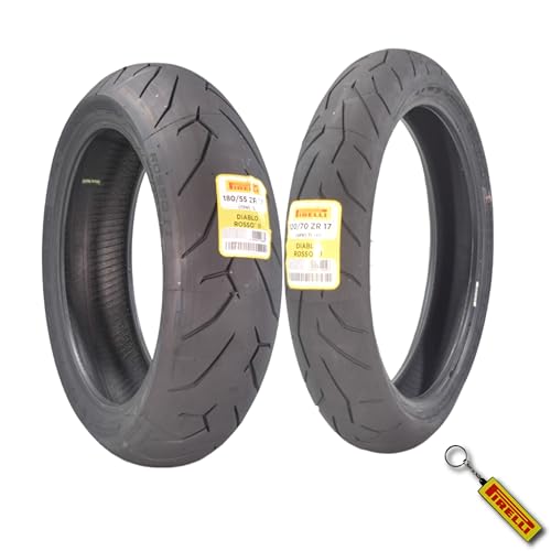 Pirelli Diablo Rosso II Motorcycle Tire Set 120/70 ZR17 & 180/55 ZR17 - size: 120/70ZR17; 180/55ZR17