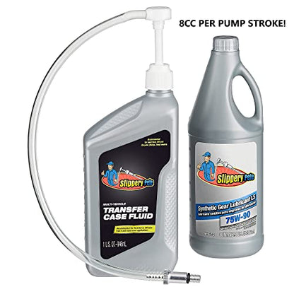Slippery Pete - Lower Unit Gear Oil Pump for Standard Quart Bottles, Includes 3/8 inch Metal Swivel, 8mm and 10mm Adapters Fit Most Marine Boat Outboard Motors (NOT COMPATIBLE WITH VOLVO PENTA) - size: 28mm